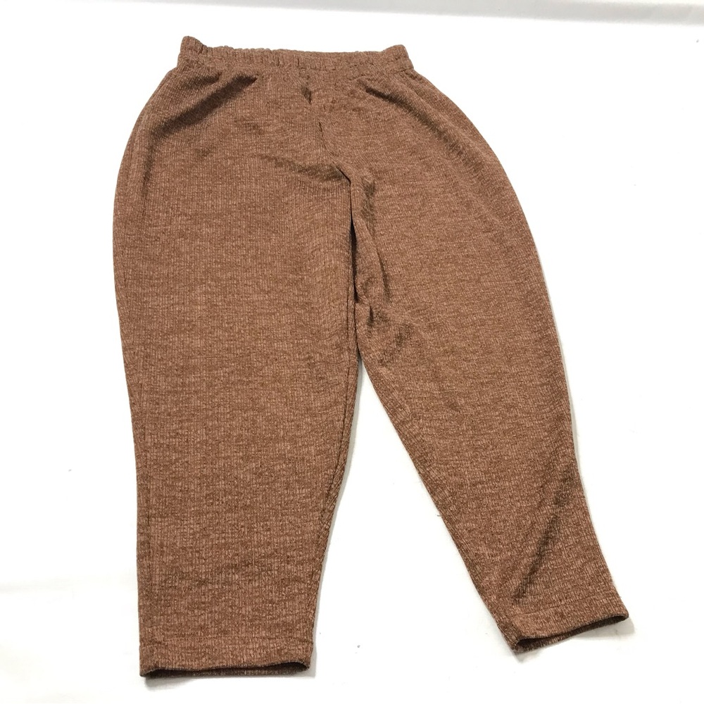 Moda Ala Women’s Sweat Pants Size 2 Sweater Pull On Elastic Waist Brown New